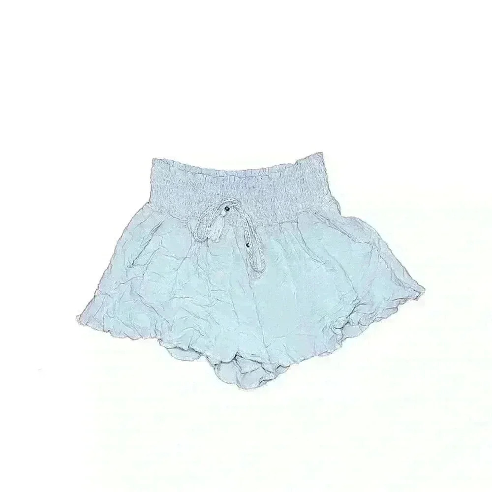 Sincerely Jules Light Blue High Waist Shorts - Picture 2 of 4